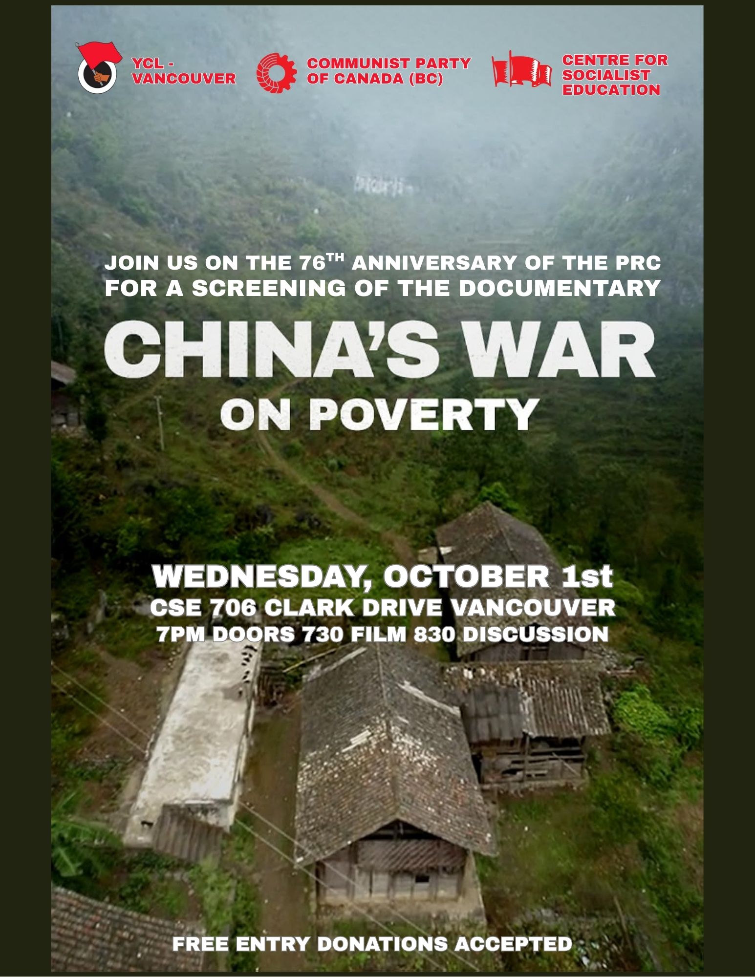 October 1st at CSE: China’s War on Poverty