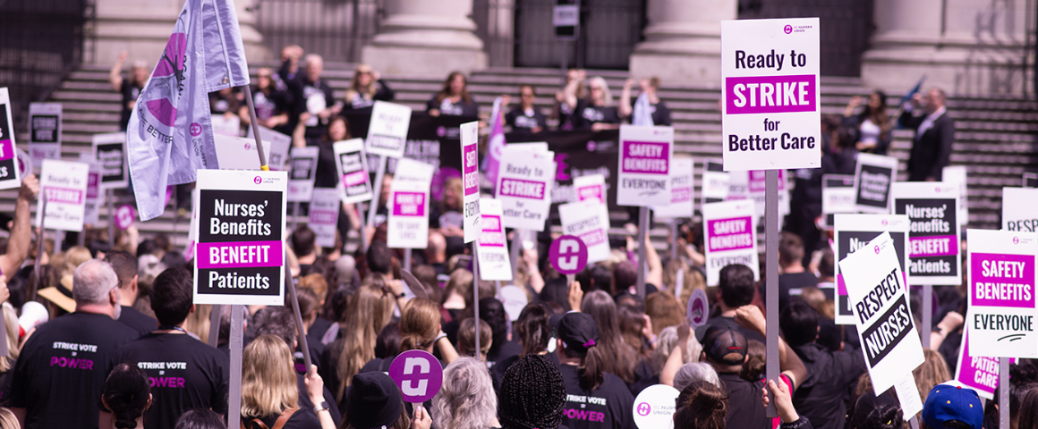 BC nurses show unity and militancy, as historic strike mandate leads to tentative deal